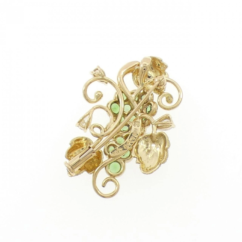 K18YG Garnet Brooch 1.45CT - Hàng hiệu Authentic 872183
