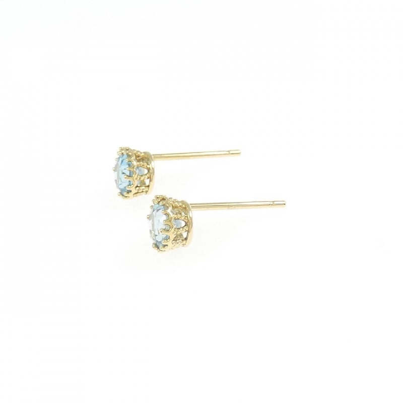 K18YG Blue Topaz Earrings - Hàng hiệu Authentic 870810