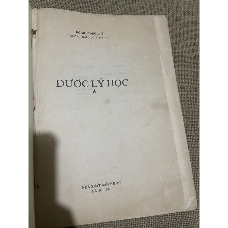 Dược lý học - 190 trang- khổ lớn - 1991  731100