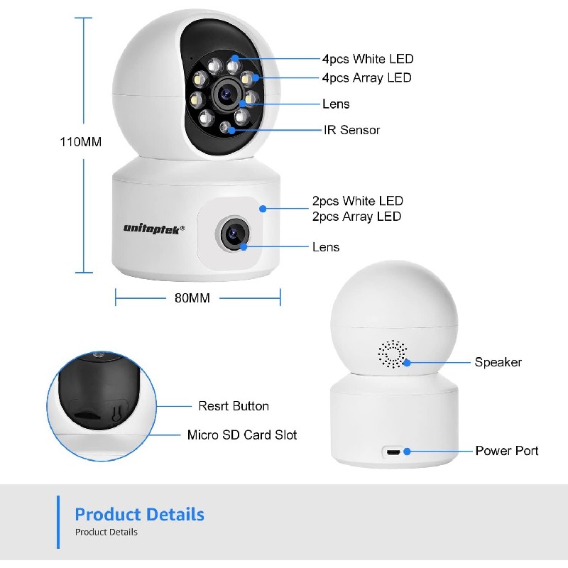 Camera AI wifi 2 mắt trong nhà. 23483