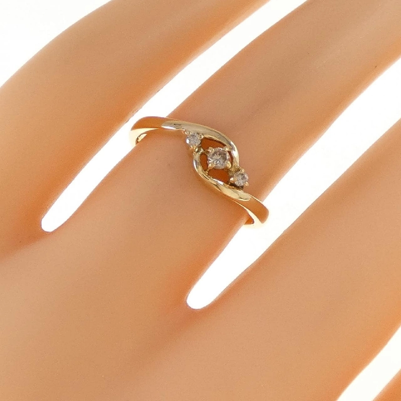 Nhẫn kim cương K18YG 0.08CT 669368