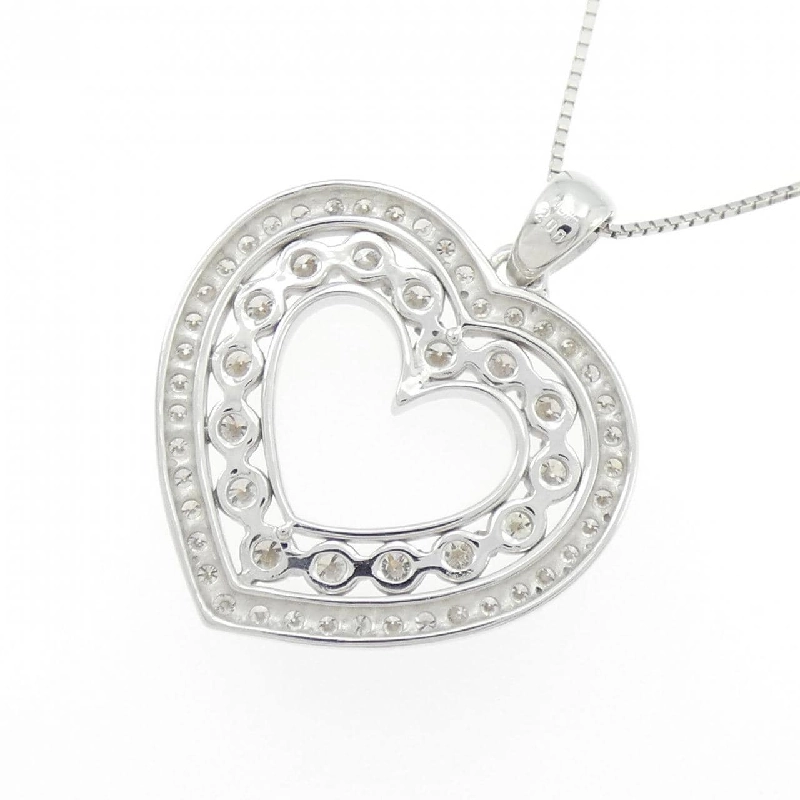 K18WG Dây chuyền kim cương hình trái tim 2.00CT - Hàng hiệu Chính hãng 858225