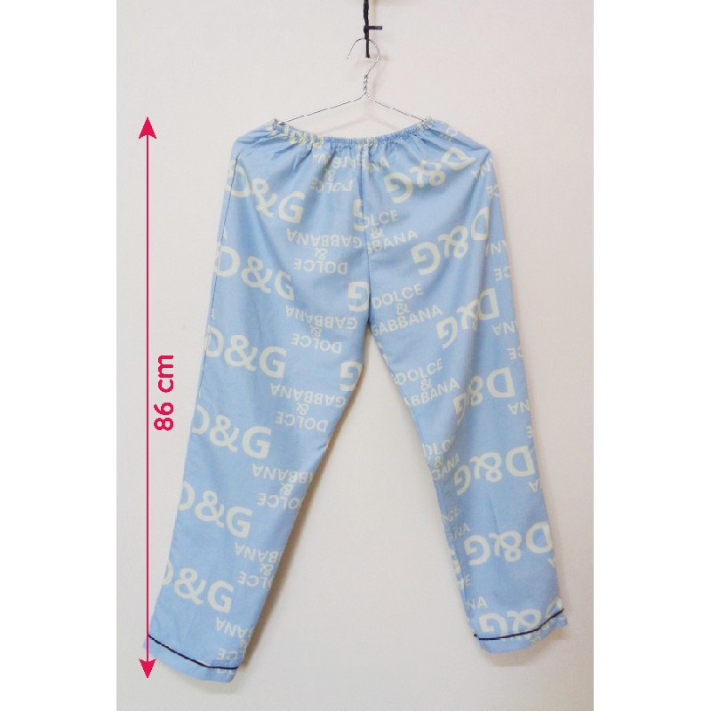 Bộ đồ pijama nữ ngắn tay chất vải kate họa tiết D&G 18821