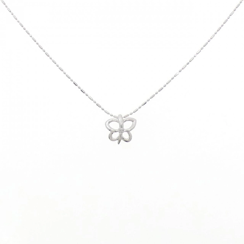 K18WG Bướm Kim Cương Dây Chuyền 0.01CT - Hàng hiệu Chính hãng 856617