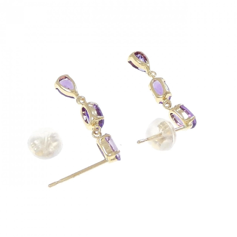 K18YG Amethyst Bông tai 1.60CT - Hàng hiệu Chính hãng 862618