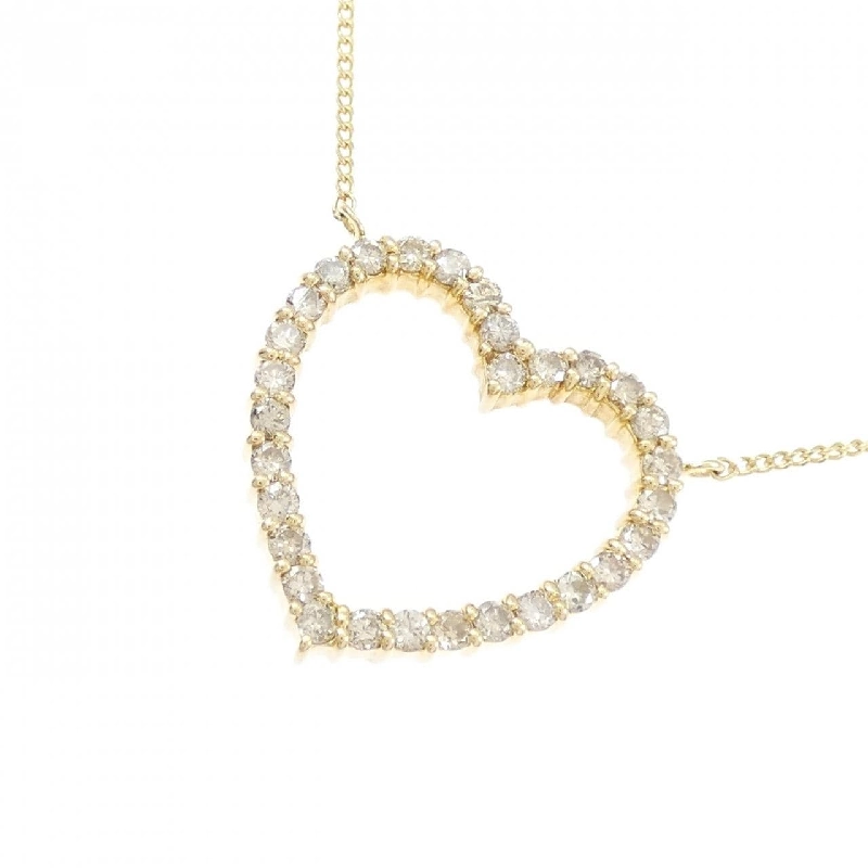 K18YG Dây chuyền kim cương hình trái tim 0.52CT - Hàng hiệu Chính hãng 863150