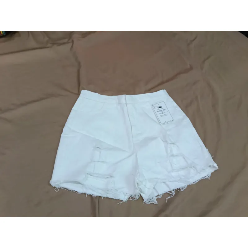 Quần short nữ trắng, áo kiểu trắng  989777