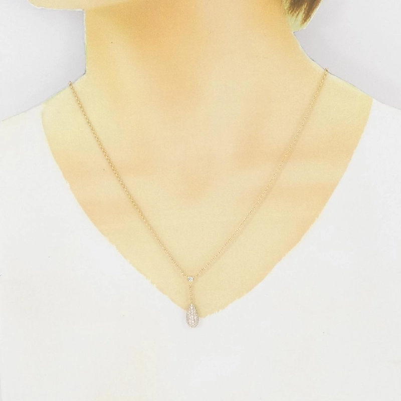 K18YG Dây chuyền kim cương 0.59CT - Hàng hiệu Chính hãng 860634