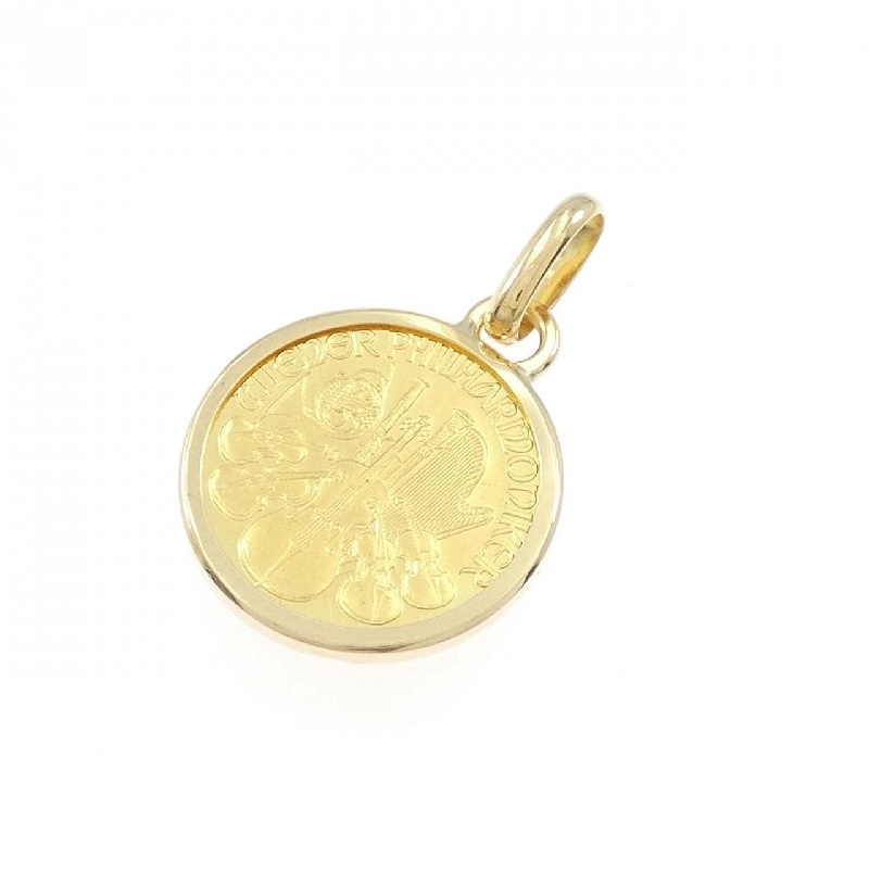 K18YG(枠) Đồng xu Mặt dây chuyền - Hàng hiệu Chính hãng 871301