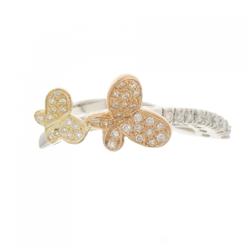 Nhẫn kim cương bướm ba màu 750 - 0.50CT - Hàng hiệu Authentic 849776