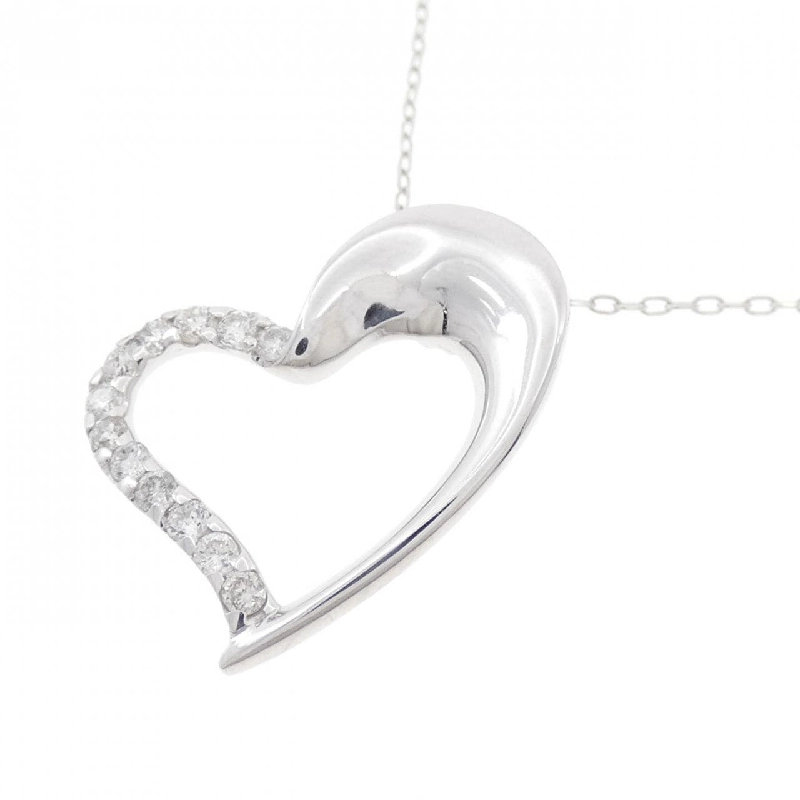 K18WG Dây chuyền kim cương hình trái tim 0.24CT - Hàng hiệu Chính hãng 861359