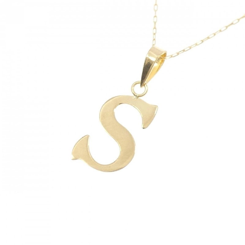 K18YG Chữ cái S Dây chuyền - Hàng hiệu Chính hãng 859987