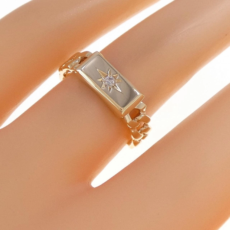 Nhẫn kim cương K10YG 0.03CT 669162