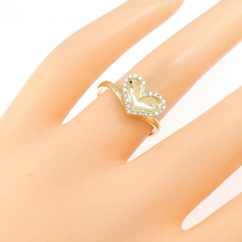 Nhẫn kim cương hình trái tim K18YG 0.15CT 670400