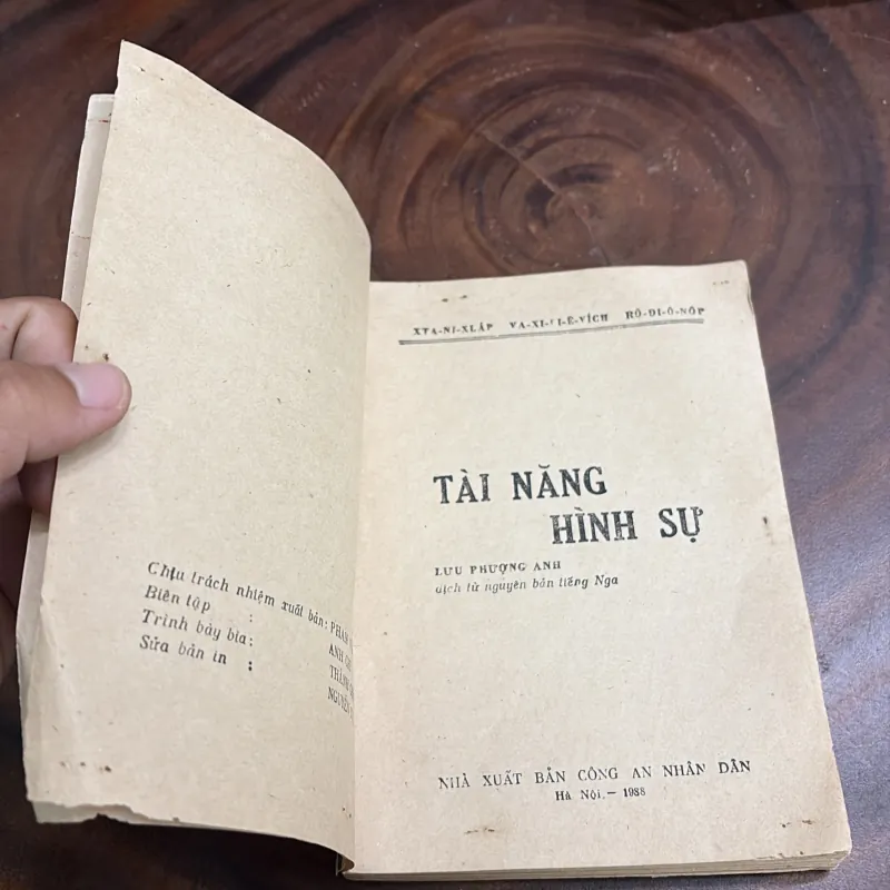 II Văn Học Nước Ngoài: Tài Năng Hình Sự - 1988 998060