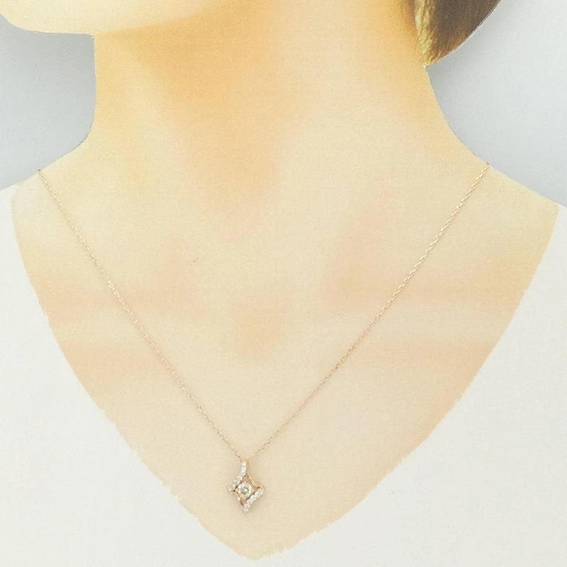 K18PG Dây chuyền kim cương 0.369CT - Hàng hiệu Chính hãng 858787