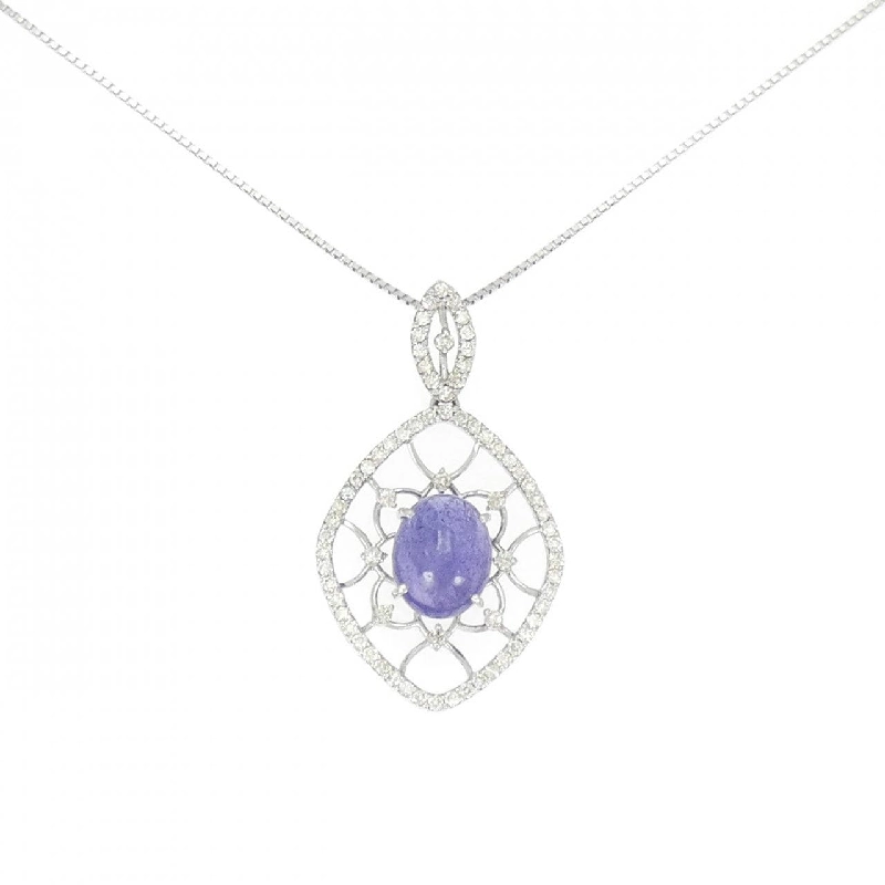 K18WG Đá Tanzanite Dây Chuyền 3.22CT - Hàng hiệu Chính hãng 858734