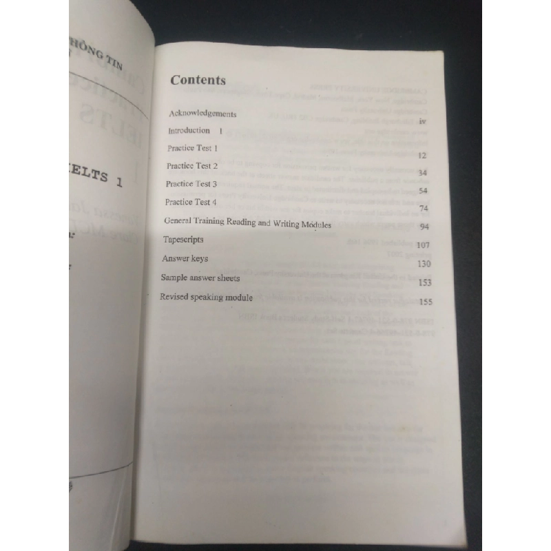 Ielst 1 with answers - Cambridge - Vanessa Jakeman và Clare McDowell 2011 mới 80% ố có nếp gấp bìa HCM1504 học thuật 136938