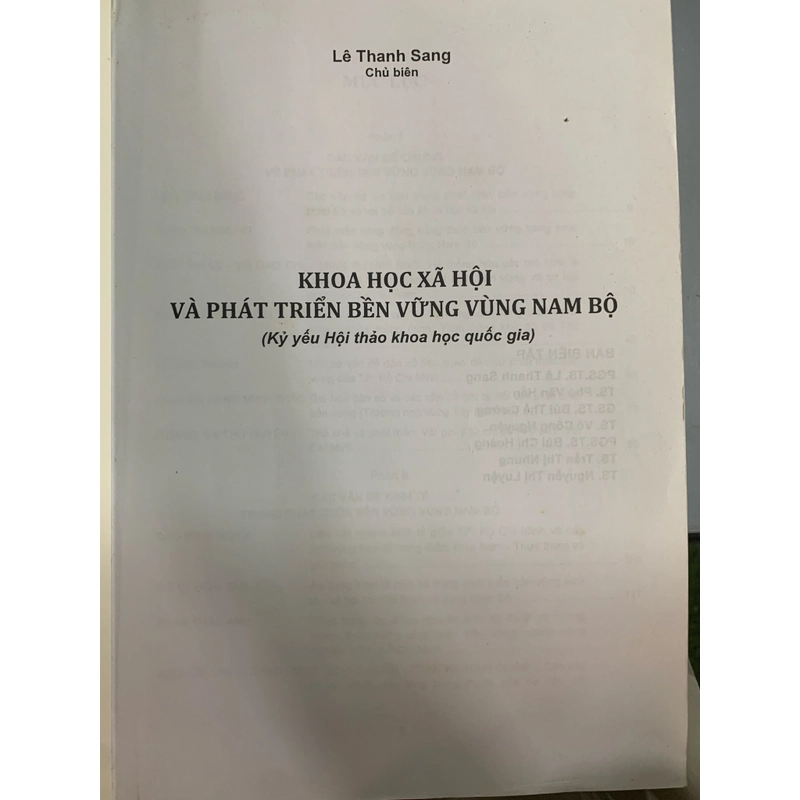 KHOA HỌC XÃ HỘI VÀ PHÁT TRIỂN BỀN VỮNG VÙNG NAM BỘ 509399