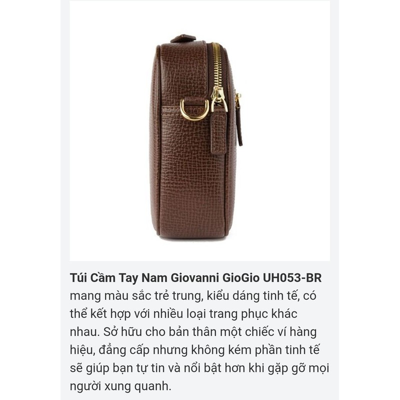 Bóp Cầm Tay Nam Giovanni Sartoria UH053-BR Brown 74748