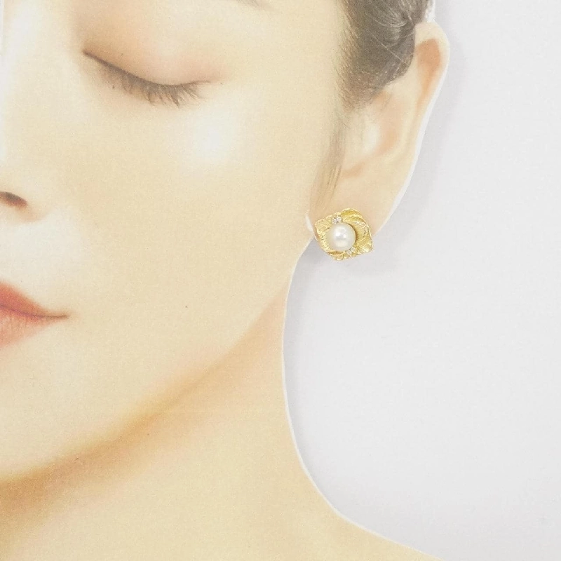 K18YG Bông tai ngọc trai Akoya 8mm - Hàng hiệu Chính hãng 873189