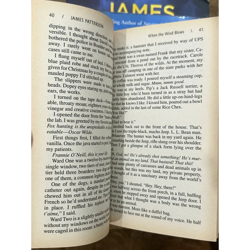 Combo James Patterson: When the Wind Blows/7th Heaven/Private Monaco/Sam’s Letters 736281