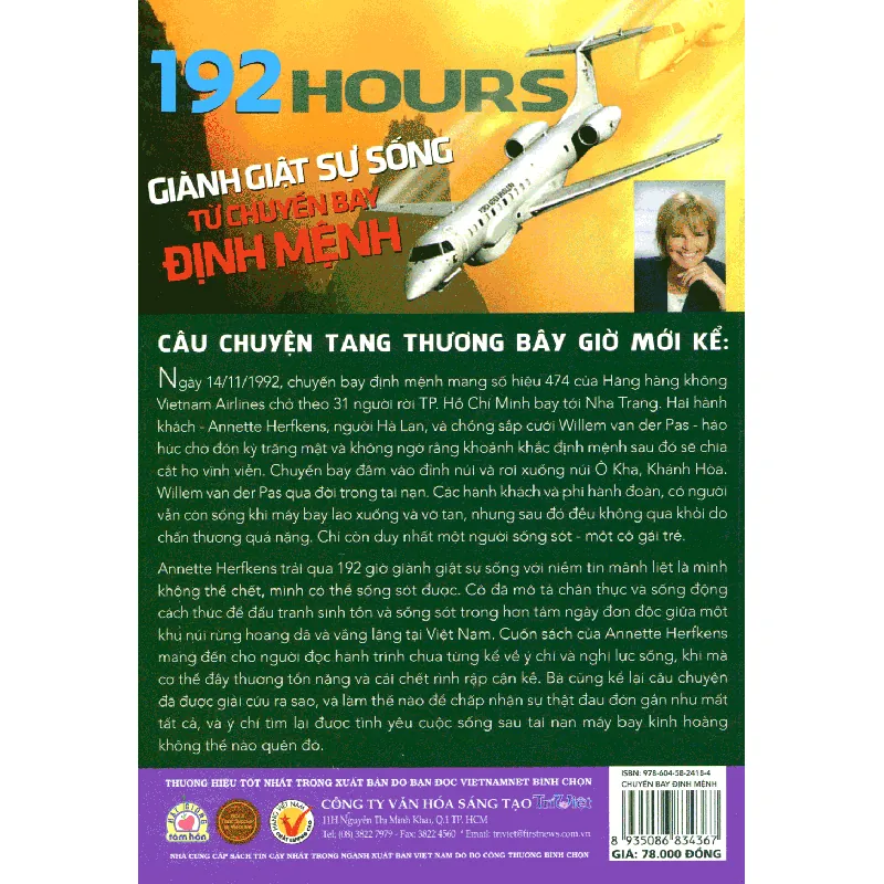 192 Hours Giành Giật Sự Sống Từ Chuyến Bay Định Mệnh - Annette Herfkens 690128