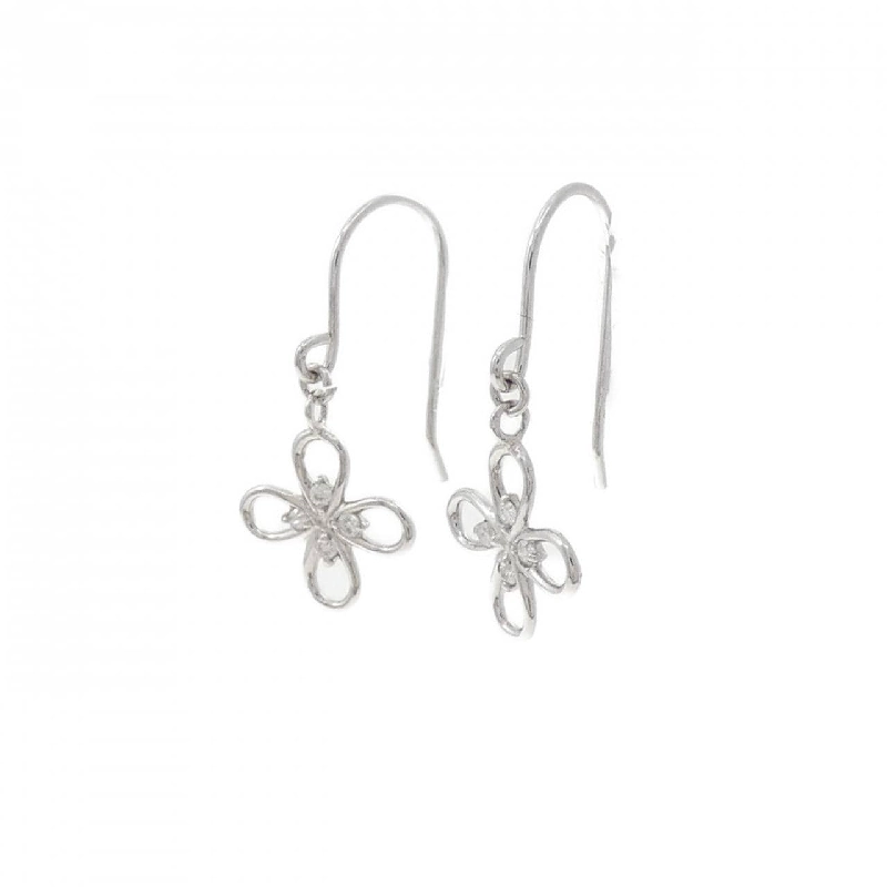 Bông tai kim cương hoa PT950 0.04CT - Hàng hiệu Chính hãng 870734