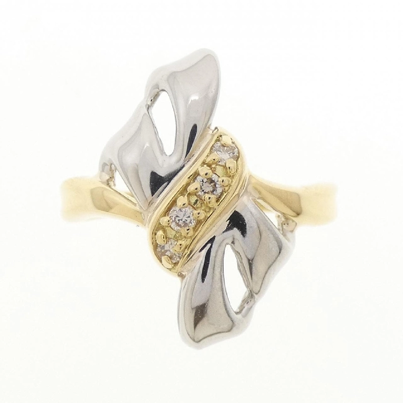 Nhẫn kim cương K18YG/PT850 0.07CT 669425