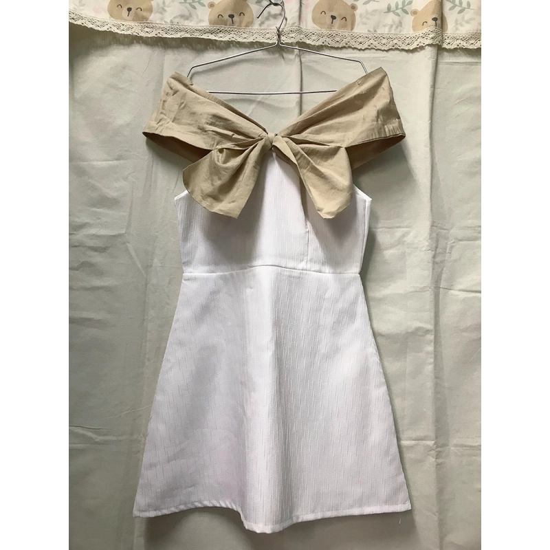 Đầm nơ trễ vai 499882