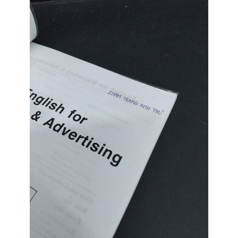 English for marketing & advertising mới 80% ố nhẹ có viết tên trang đầu 2009 HCM2811 HỌC NGOẠI NGỮ 356115