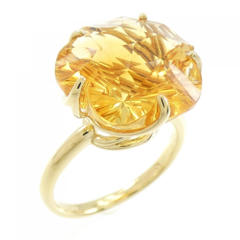 Nhẫn Citrine K18YG Hoa 8.51CT 671247