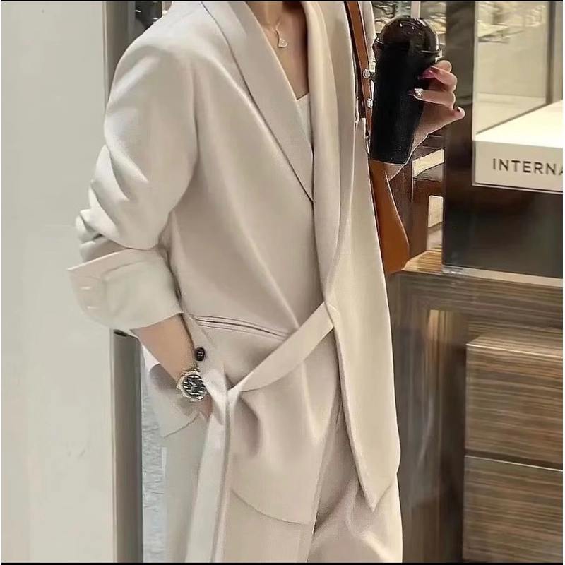 Set blazer/ vest nữ trắng (đã giật tag giặt, chưa sử dụng) 381739