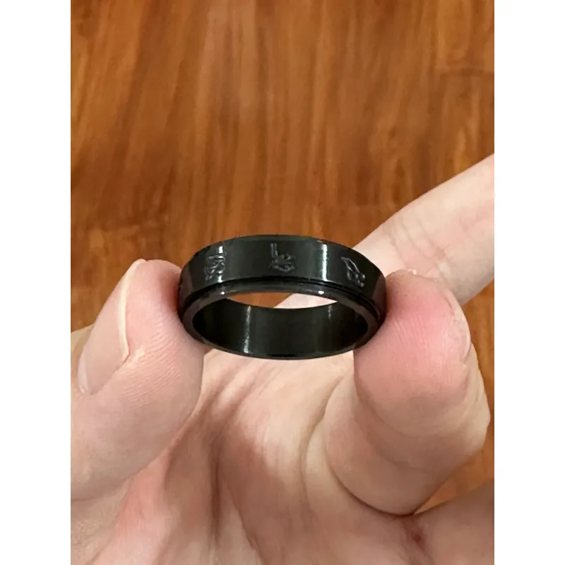 Nhẫn nam Mercury Lục Tự Đen xoay - Trang sức, phụ kiện đeo tay - Tặng kèm 1 nhẫn titan 595823