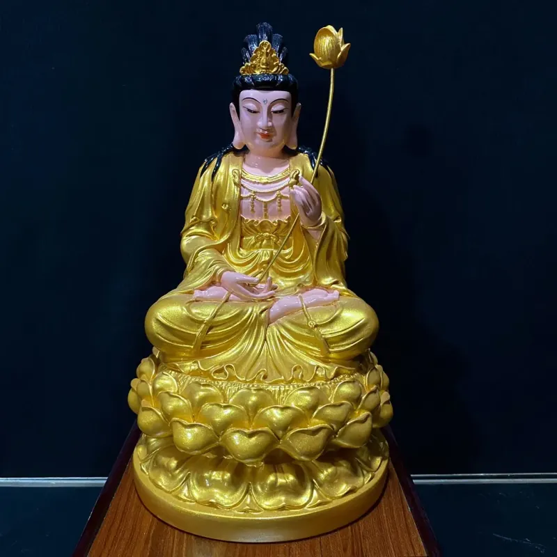 TƯỢNG ĐẠI THẾ CHÍ BỒ TÁT VÀNG 30CM COMPOSITE MỚI 100% 787170