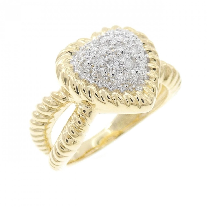 Nhẫn kim cương pavé hình trái tim 750YG/750WG 0.27CT - Hàng hiệu Authentic 846109