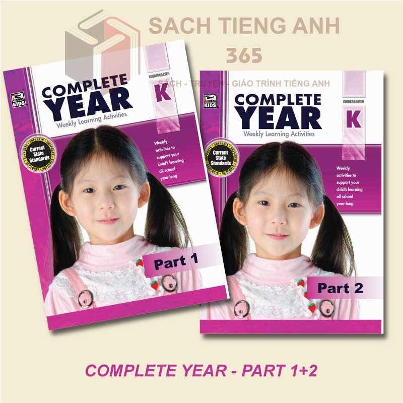 Sách Tiếng Anh - Combo 2 cuốn - Complete Year, Grade K,1,2,3,4,5 cho bé 21785