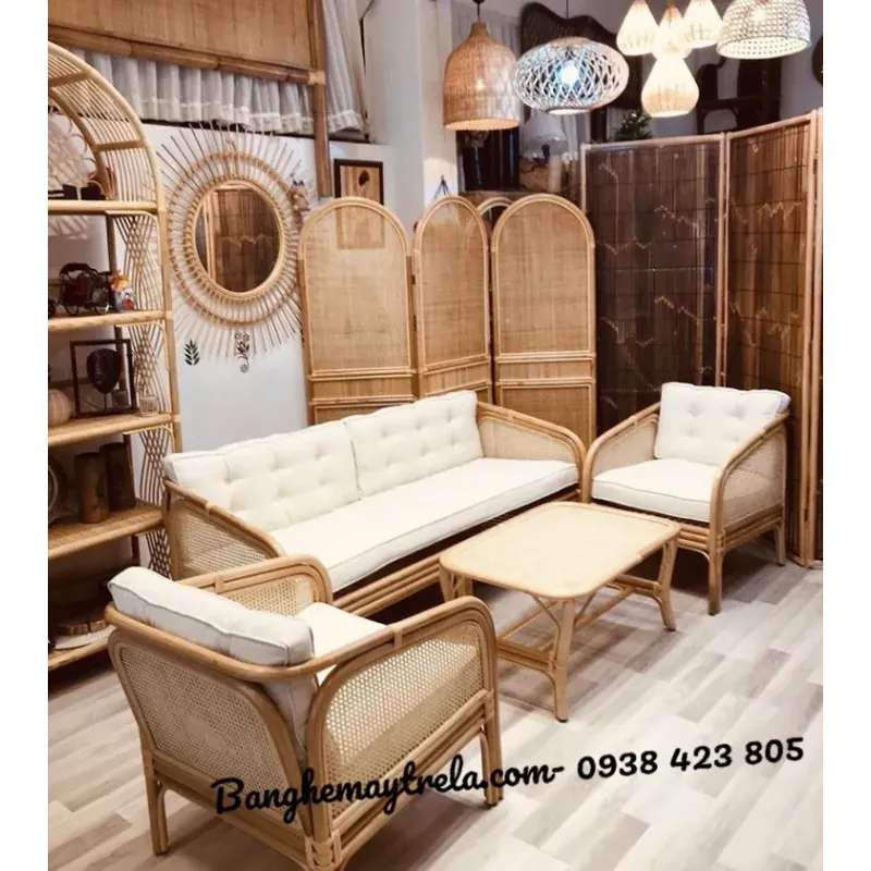 Sofa mây tre phòng khách 700746