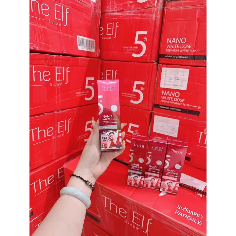 Serum truyền trắng giảm thâm nám mờ sẹo toàn thân The ELF Nano White Dose 60ml mẫu Mới 561967