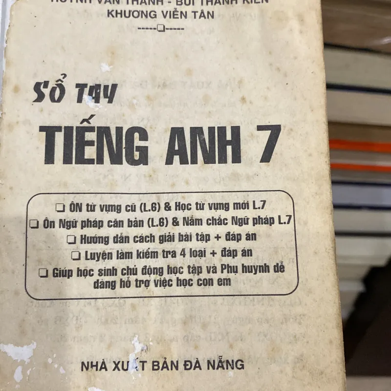  SỔ TAY TIẾNG ANH 7, sách khổ nhỏ bỏ túi, xuất bản 2001 558336