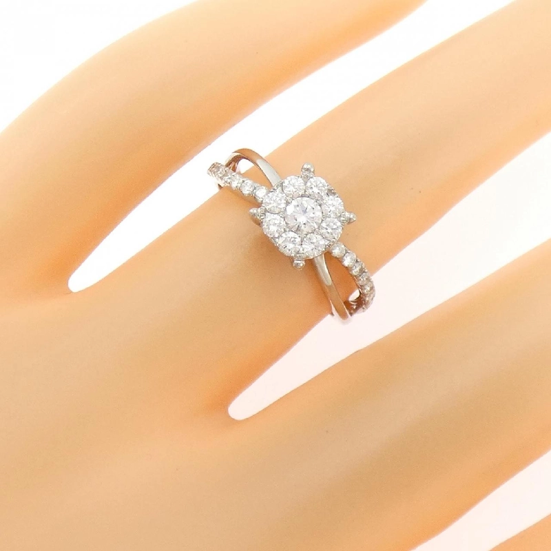 Nhẫn kim cương K18WG 0.101CT - Hàng hiệu Authentic 853125