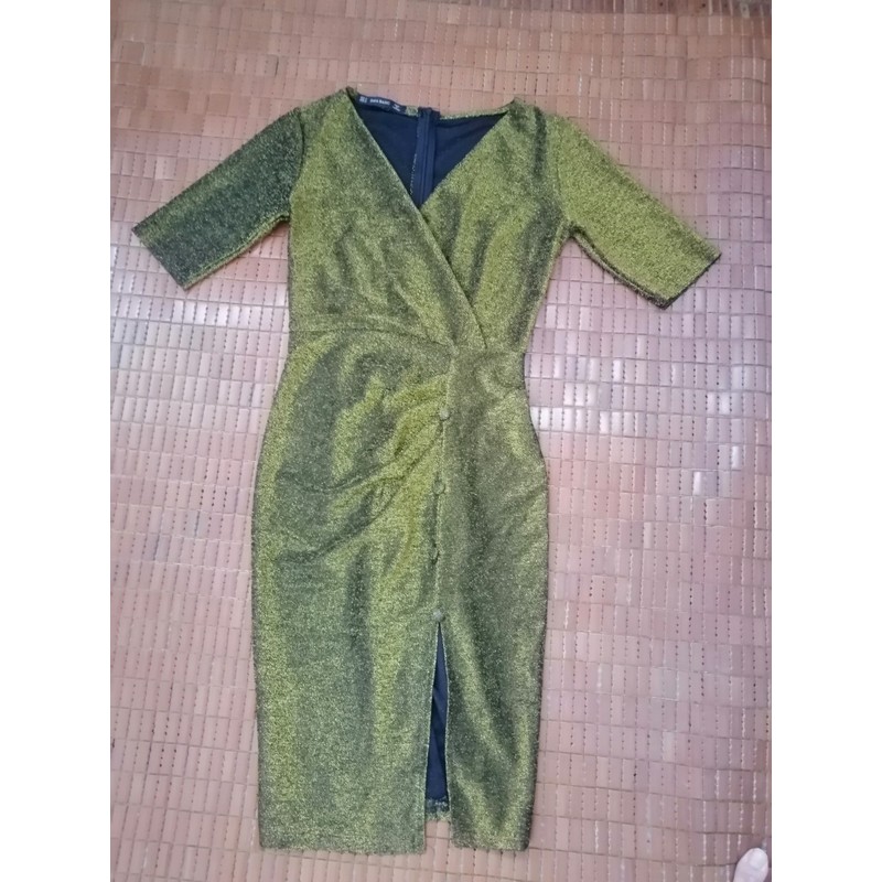 Đầm body nhũ cổ chéo sang trọng 176059