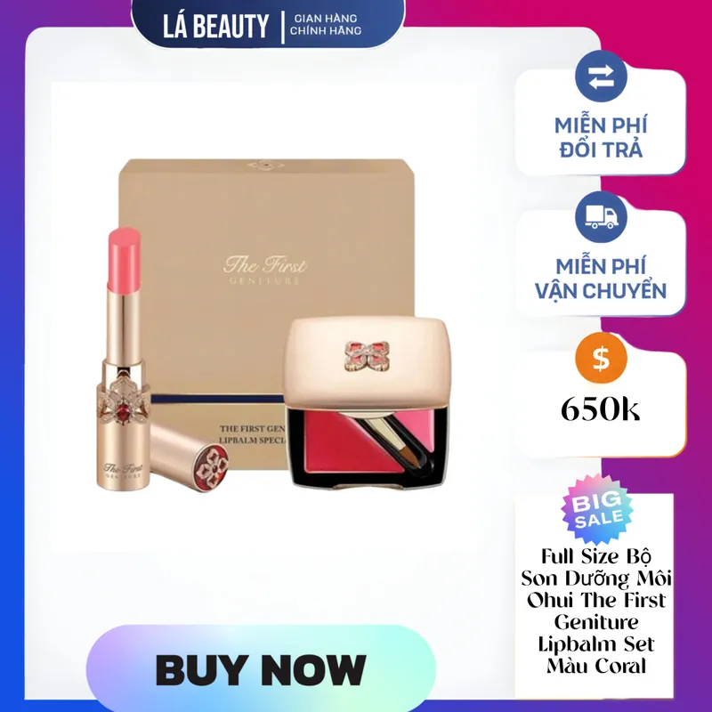 Full Size Bộ Son Dưỡng Môi Ohui The First Geniture Lipbalm Set Màu Coral 592983