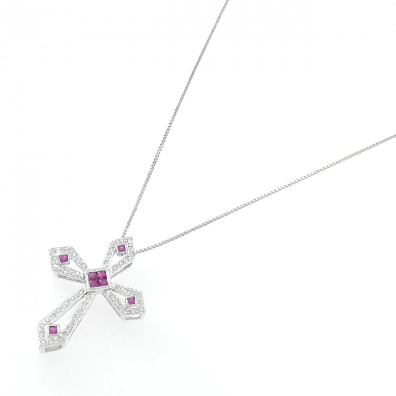 K18WG Dây chuyền Ruby 0.42CT - Hàng hiệu Chính hãng 856485