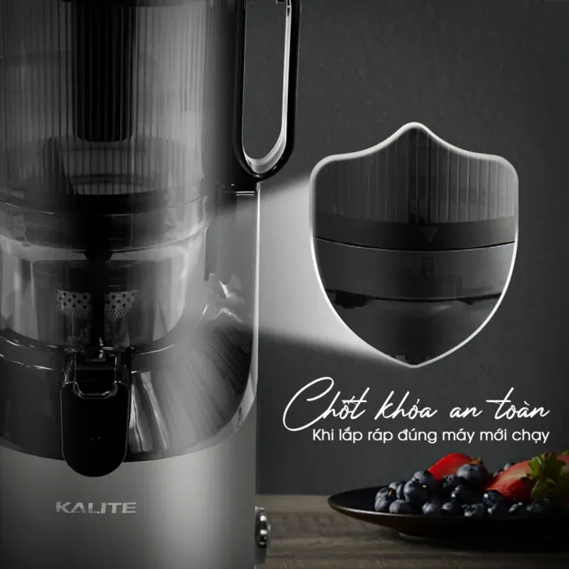 🍊 Kalite KSJ868 – Máy Ép Chậm Cao Cấp, Làm Kem Tươi, Ống 130mm Siêu Lớn! 594515