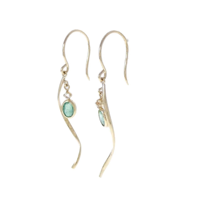 K10YG Emerald Earrings - Hàng hiệu Authentic 870559