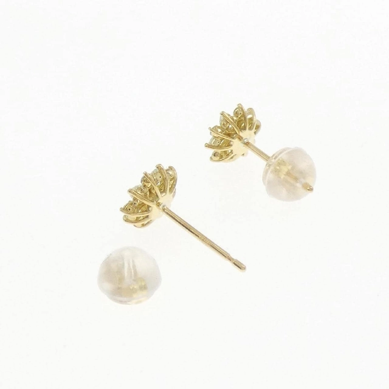 Bông tai kim cương K18YG hoa 0.30CT - Hàng hiệu chính hãng 871948