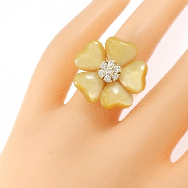 Nhẫn hoa ngọc trai mẹ K18YG - Hàng hiệu Authentic 850320