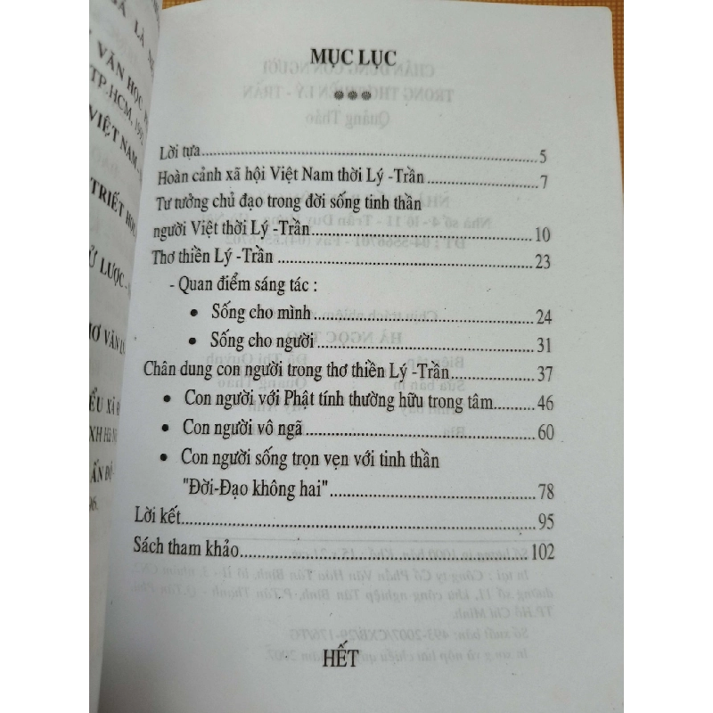Chân dung con người trong thơ thiền Lý Trần N18 - 2007 - 106 trang LỊCH SỬ - CHÍNH TRỊ - TRIẾT HỌC ANTQ2012-181 922146
