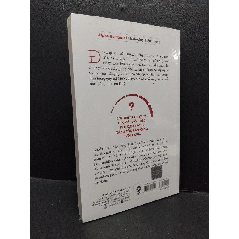 Tăng tốc bán hàng bằng Spin Neil Rackham mới 100% HCM.ASB2310 917830